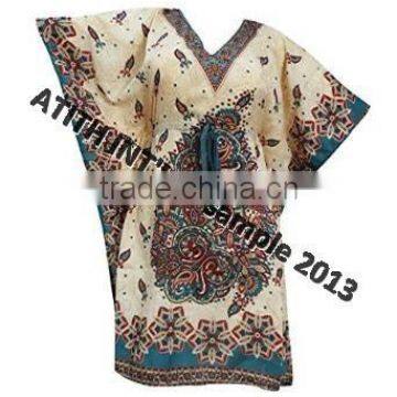 V Neck Polyester Kaftan