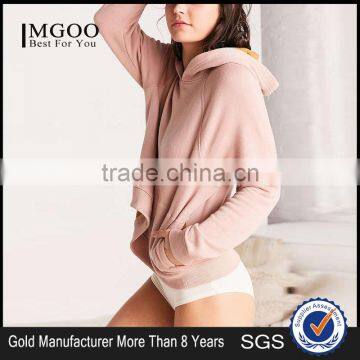 2017Mgoo Fashion Custom Plain Color Hoodie Sweatshirt With Long Sleeves Sexy Women Fleece Hoodies Super Comfy