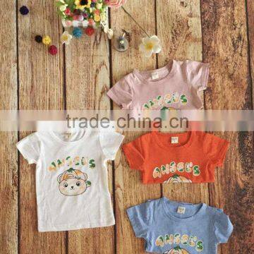 2017 cheap bulk sale children t-shirt cute printing pictures kid boys girls shirts