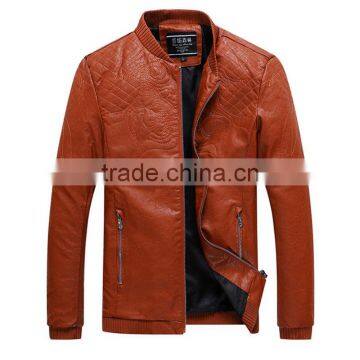MSW0028 Autumn new men's casual PU leather jacket wholesale jacket
