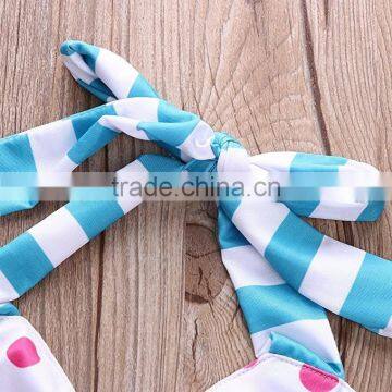 Polka Dot Swimwear Match Stripe Bowknot One Piece Swimsuit Wholesale photo-2