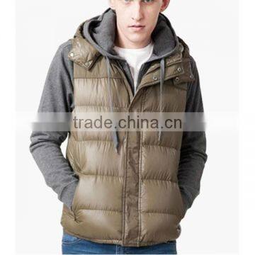 2015 New Fashion Man Outdoor Portable Down Vest With Hoodie photo-2