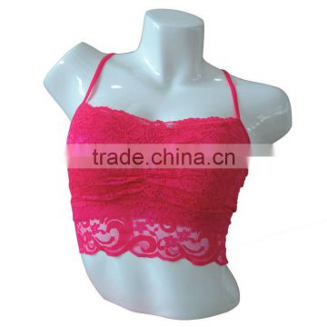 new style seamless woman underwear ladies bra ladies tank top w/lace