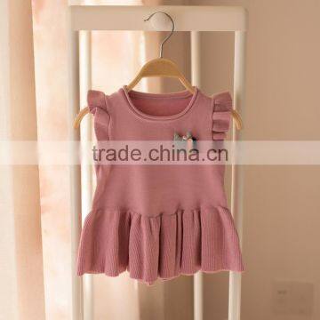 S32888W Baby Infant Kids Cute Fashion Appliques Vest Sweater 2017 Spring Fall Little Girls Knitwear photo-2