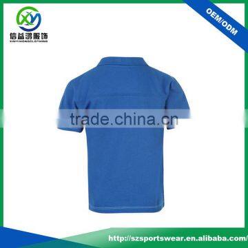 Custom Made Blue Color Kids Cotton Pique Sport Brand Polo T Shirt photo-2