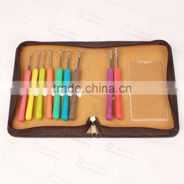Soft TPR Handle Aluminium Head Crochet Hook Needles Knitting Needle Crochet Hook Set