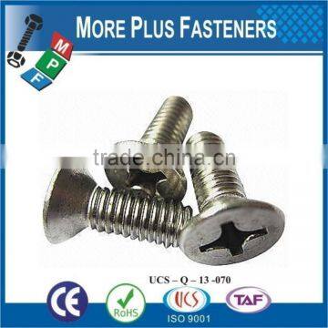 Made in Taiwan Machine Screw Metric ISO 7046 Philips Flat Head Countersunk