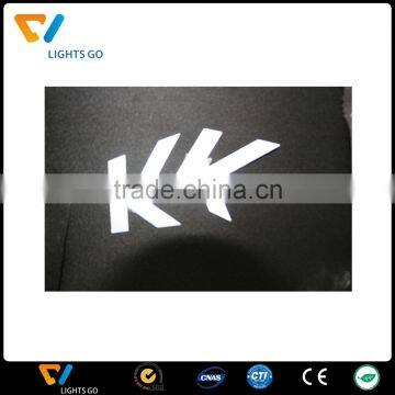 Silver Grey Heat Transfer Printing Engraved Reflective Logo for T-shirt Heat Transfer Sticker photo-2