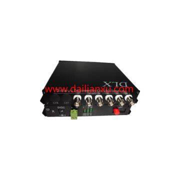 6BNC to fiber converter 6channels digital video audio data fiber transmmitter and receiver