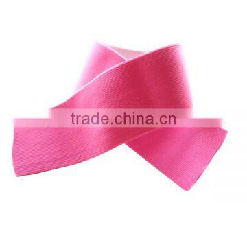 Wide elastic garment webbing