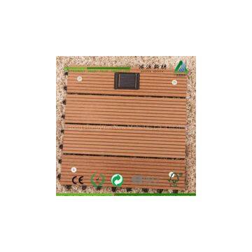 Plastic Flooring wpc DIY deck with solar light