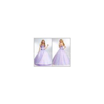 Floor Length Tulle Sweetheart Princess Quinceanera Dresses Beaded Crystal Sequins