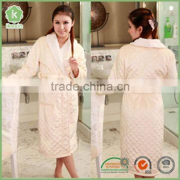 Non Toxic Soft Yarn Dyed Thermal Berber Fleece Bathrobe