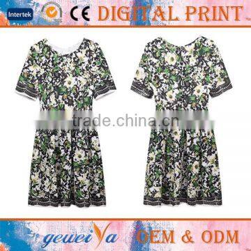 High Quality Digital Printed Custom Summer Dress