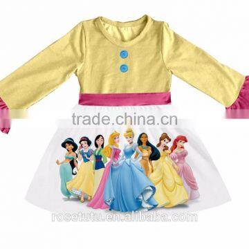 Printed With a Beautiful Pattern With the Girl's Dream of the Same Beautiful and Generous Cotton Princess Christmas Dress photo-3