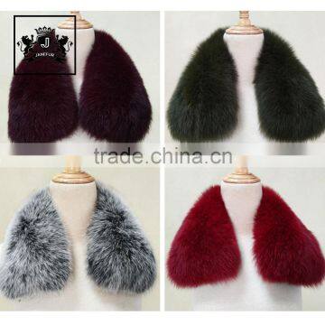 Wholesale new customed design thick warmly fur collar fashion sweet women fox fur scarf