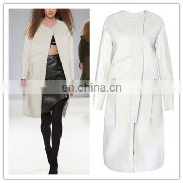 Winter Modern Cocoon Ladies Coat Pony Hair Leather Coat