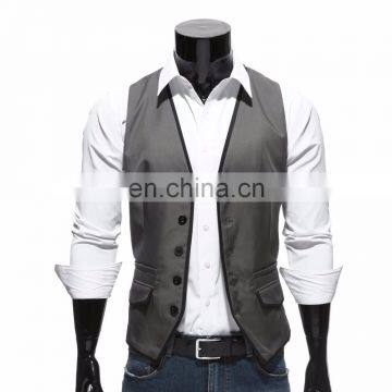 Customized Waistcoat Casual V-neck Sleeveless Jacket Uniform Suit Vest Men photo-4