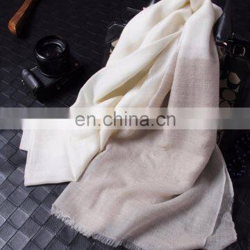 autumn winter latest design fashion ladies gradient 100% cashmere scarf shawl women custom infiinty fringe soft pashmina scarf