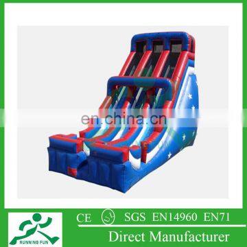 commercial inflatable dry slide with stair