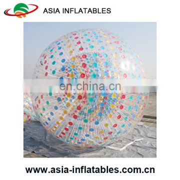 High quality PVC or TPU inflatable color dots Zorb Balls Human Hamster Ball for sale