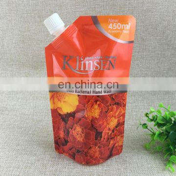 China factory wholesale customized novelly Retort Stand up Pouch with Spout For Wine/Juice packaging