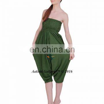 Jumpsuit Aladdin Genie Harem Pants Plain ethnique femme Baggy Genie Jumpsuit Boho Hippie Yoga