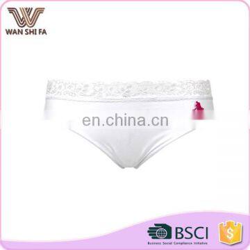 Pure white stylish design quick dry best selling high school girls panty