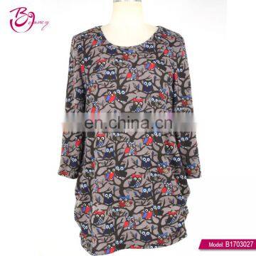 Guangzhou Polyester Clothing Long Sleeve Women Frock Top