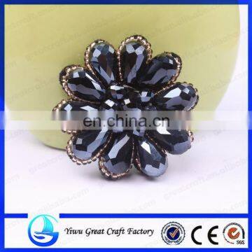 Sold to drill the ball glass slipper flowers brooch handmade beaded shoe accessories high-end foreign trade shoes