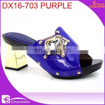 African Ladies Slipper Square Heel Ladies Shoes Wholesale Italian Ladies Hsoes photo-5