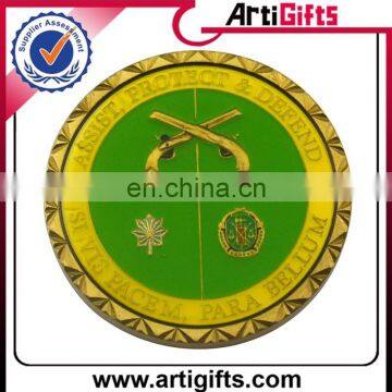 Zinc alloy casting gold coin custom made souvenir