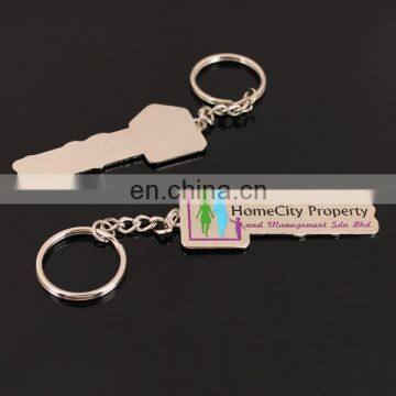 Custom Logo Key Shaped Metal Keychain photo-4