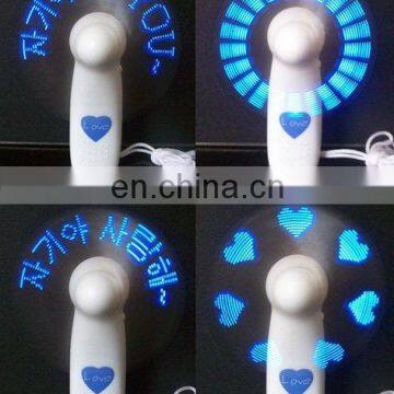 2015 promotional item handheld led message fan programmable