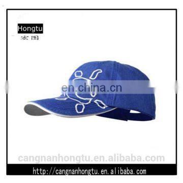 high quality embroidery cotton baseball caps with sun pattern