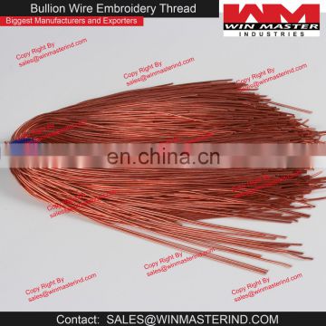 French Metallic Gimp Copper Bullion Wire For Embroidery Work