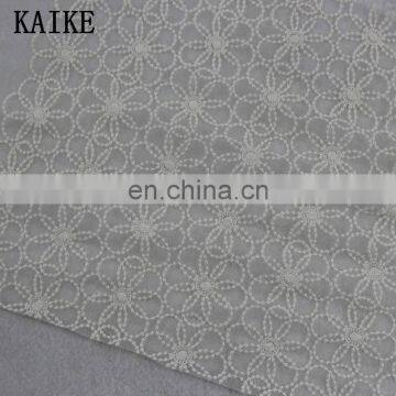 Wholesale Custom White Voile Embroidery Chantilly Lace Fabric photo-4
