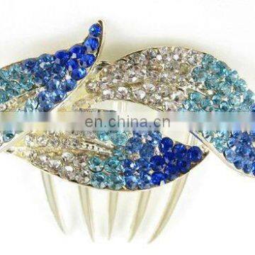 2013 newest fashion alloy rhinestone hair comb fork