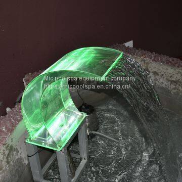 Mic RGB LED Light Acrylic Spillway Water Curtain Pool Fountain Swimming Fountain photo-2