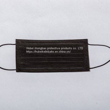 Disposable Non-woven Four Layer Pure Black Activated Carbon Mask photo-3