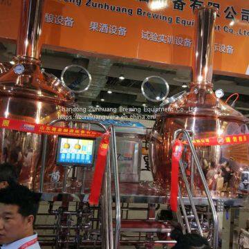 Beautiful design of 500L Beer brewhouse Copper micro brewing Equipment for brewpub