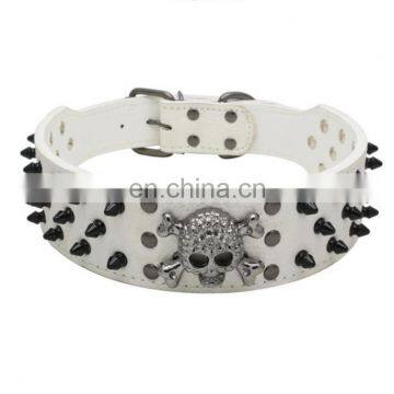 Black Skull Rivet Pet PU Collar Leather Leash Training Dog Rope Pet Neck Chain Pet Supplies photo-2