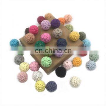 Wood Teething Beads DIY wooden crochet beads teether for making rattle teething or nursing necklace pacifier