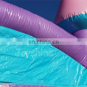 Pink and Purple Sparkling Princess Bounce House For Kids Birthday Party photo-5