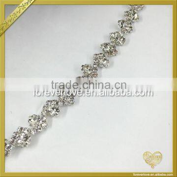 Fashion Design Sew on Rhinestone Beaded Neck Chain Trim for Bridal FC626 photo-2