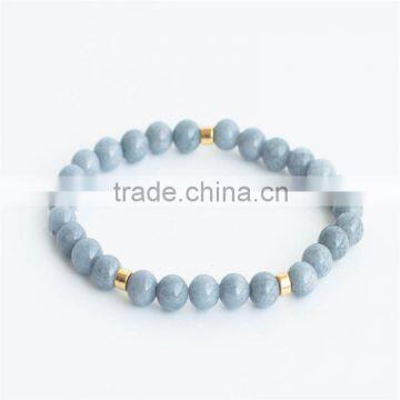 FULL-0326 High quality amazonite stone gemstone bead stretch bracelets Yoga bracelet