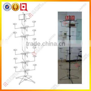 4-tier hat display with hooks