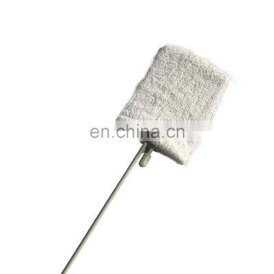 Elderly Aid Extra Long Handle Iron Metal Rubber Coated Toe Washer With 3 Pcs Cotton Covers photo-4