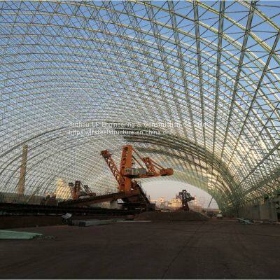 LF Steel Structure Barrel Roof Design Space Frame Shed Arch Coal Storage photo-4