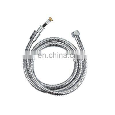 Shiny shower hose with brass fittings flexible shower hoses